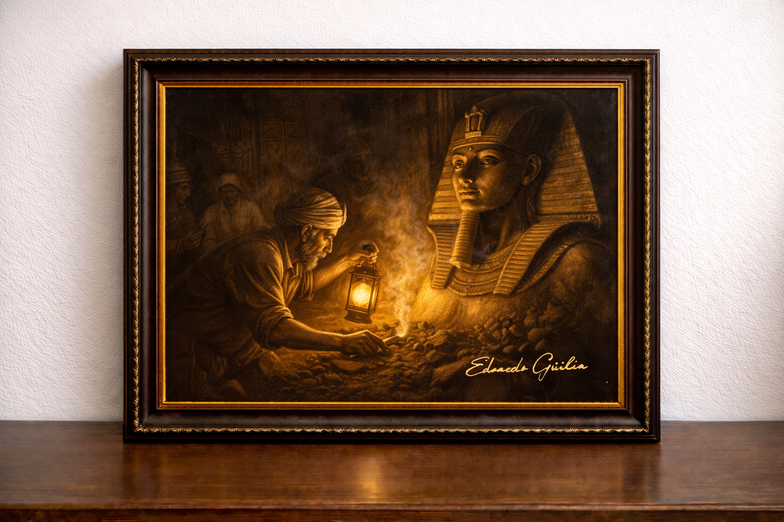 Discovery of the ancient Pharaoh statue