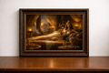 Cleopatra's regal oil painting on display
