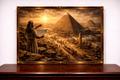 Building the Great Pyramid at sunset