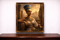 Queen Nefertiti in oil portrait