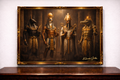 Ancient Egyptian gods in temple setting