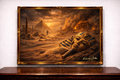 Ancient ruins under a sandstorm